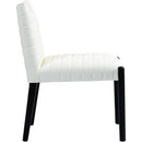 Meridian Aimee Cream Vegan Leather Dining Side Chair IMAGE 4
