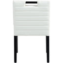 Meridian Aimee Cream Vegan Leather Dining Side Chair IMAGE 5