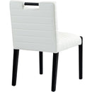 Meridian Aimee Cream Vegan Leather Dining Side Chair IMAGE 6