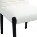 Meridian Aimee Cream Vegan Leather Dining Side Chair IMAGE 7