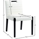 Meridian Aimee Cream Vegan Leather Dining Side Chair IMAGE 9
