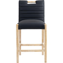 Meridian Aimee Black Vegan Leather Counter Stool IMAGE 3