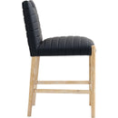 Meridian Aimee Black Vegan Leather Counter Stool IMAGE 4