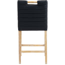 Meridian Aimee Black Vegan Leather Counter Stool IMAGE 5