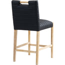 Meridian Aimee Black Vegan Leather Counter Stool IMAGE 6