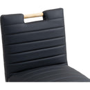 Meridian Aimee Black Vegan Leather Counter Stool IMAGE 8