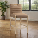Meridian Aimee Brown Vegan Leather Counter Stool IMAGE 2