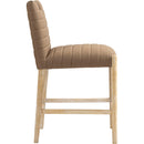 Meridian Aimee Brown Vegan Leather Counter Stool IMAGE 4