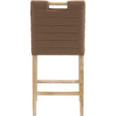 Meridian Aimee Brown Vegan Leather Counter Stool IMAGE 5