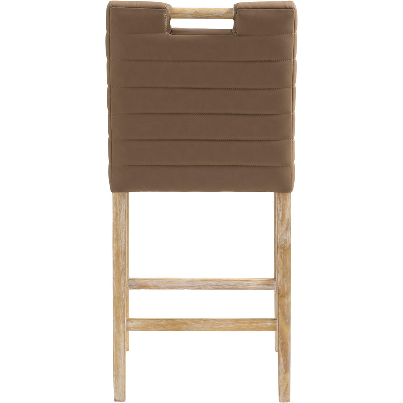 Meridian Aimee Brown Vegan Leather Counter Stool IMAGE 5