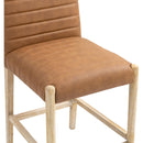 Meridian Aimee Cognac Vegan Leather Counter Stool IMAGE 7
