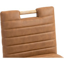 Meridian Aimee Cognac Vegan Leather Counter Stool IMAGE 8