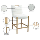 Meridian Aimee Cream Vegan Leather Counter Stool IMAGE 10