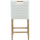 Meridian Aimee Cream Vegan Leather Counter Stool IMAGE 5