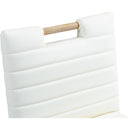 Meridian Aimee Cream Vegan Leather Counter Stool IMAGE 8