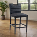 Meridian Aimee Black Vegan Leather Counter Stool IMAGE 2