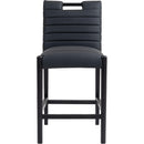 Meridian Aimee Black Vegan Leather Counter Stool IMAGE 3