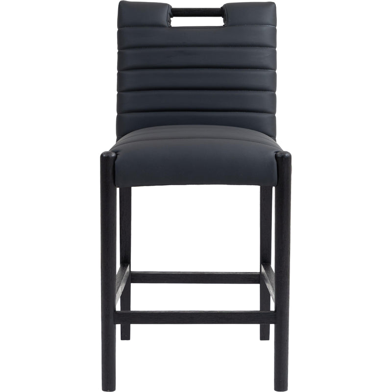 Meridian Aimee Black Vegan Leather Counter Stool IMAGE 3