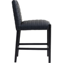 Meridian Aimee Black Vegan Leather Counter Stool IMAGE 4