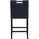 Meridian Aimee Black Vegan Leather Counter Stool IMAGE 5