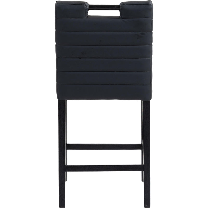 Meridian Aimee Black Vegan Leather Counter Stool IMAGE 5