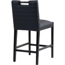 Meridian Aimee Black Vegan Leather Counter Stool IMAGE 6