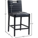 Meridian Aimee Black Vegan Leather Counter Stool IMAGE 9