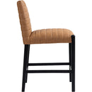 Meridian Aimee Cognac Vegan Leather Counter Stool IMAGE 4