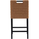 Meridian Aimee Cognac Vegan Leather Counter Stool IMAGE 5