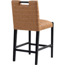 Meridian Aimee Cognac Vegan Leather Counter Stool IMAGE 6