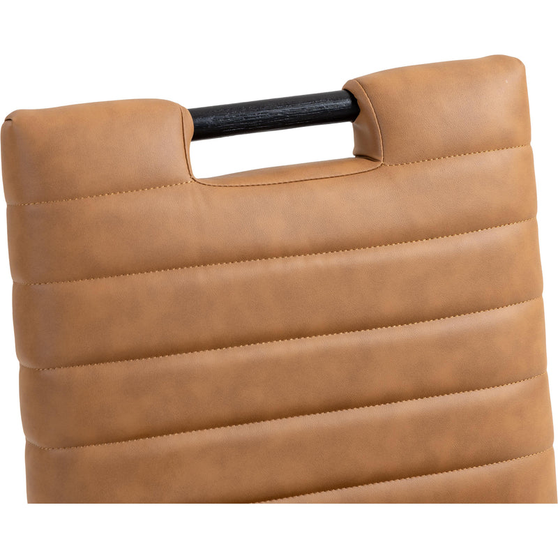 Meridian Aimee Cognac Vegan Leather Counter Stool IMAGE 8