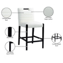 Meridian Aimee Cream Vegan Leather Counter Stool IMAGE 10