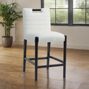 Meridian Aimee Cream Vegan Leather Counter Stool IMAGE 2