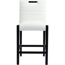Meridian Aimee Cream Vegan Leather Counter Stool IMAGE 3