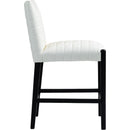 Meridian Aimee Cream Vegan Leather Counter Stool IMAGE 4