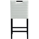 Meridian Aimee Cream Vegan Leather Counter Stool IMAGE 5