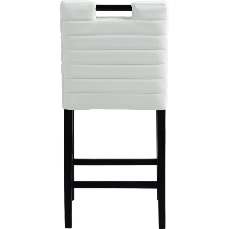 Meridian Aimee Cream Vegan Leather Counter Stool IMAGE 5