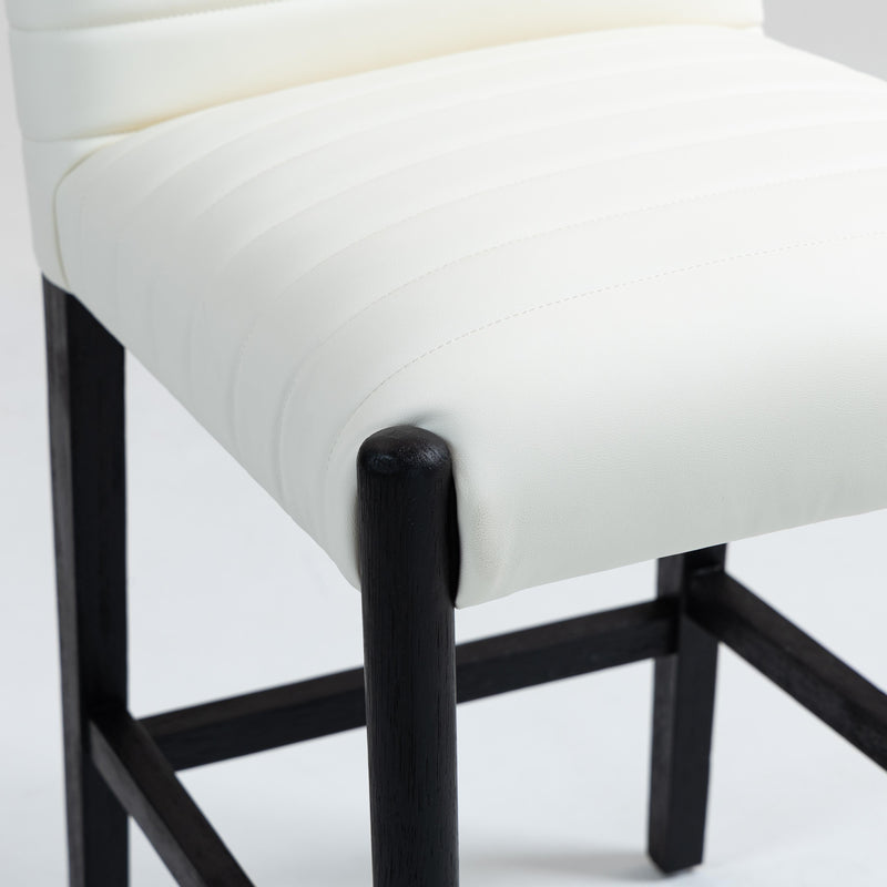 Meridian Aimee Cream Vegan Leather Counter Stool IMAGE 7
