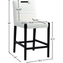 Meridian Aimee Cream Vegan Leather Counter Stool IMAGE 9