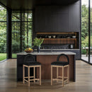 Meridian Conrad Black Velvet Counter Stool IMAGE 2