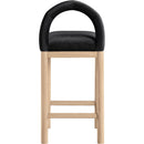 Meridian Conrad Black Velvet Counter Stool IMAGE 5