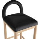 Meridian Conrad Black Velvet Counter Stool IMAGE 6