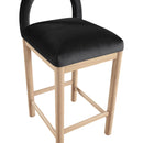 Meridian Conrad Black Velvet Counter Stool IMAGE 7