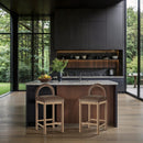 Meridian Conrad Brown Velvet Counter Stool IMAGE 2