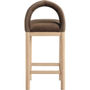 Meridian Conrad Brown Velvet Counter Stool IMAGE 5
