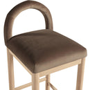 Meridian Conrad Brown Velvet Counter Stool IMAGE 6
