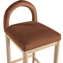 Meridian Conrad Cognac Velvet Counter Stool IMAGE 6