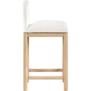 Meridian Conrad Cream Velvet Counter Stool IMAGE 4