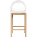 Meridian Conrad Cream Velvet Counter Stool IMAGE 5