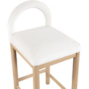 Meridian Conrad Cream Velvet Counter Stool IMAGE 6